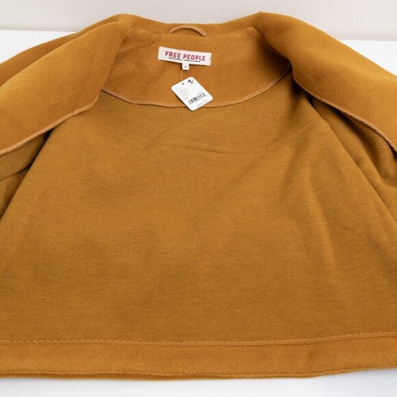 Free People Wrap Coat Narcissus Cut Shawl Collar Belted Jacket Mina - Picture 7 of 13